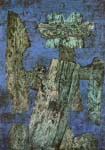 Kivnlt szfinksz, 1989, falemez, olaj, 100X70cm